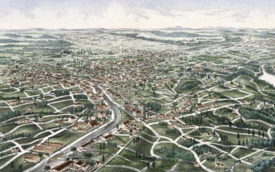 Beautiful bird’s eye view map of Tallapoosa, Georgia from 1892