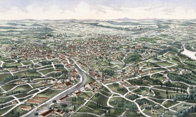 Beautiful bird’s eye view map of Tallapoosa, Georgia from 1892