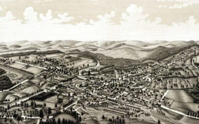 Beautifully restored map of Townsend Center, MA from 1889