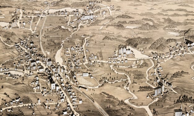 Beautifully restored map of Uxbridge, Massachusetts from 1880