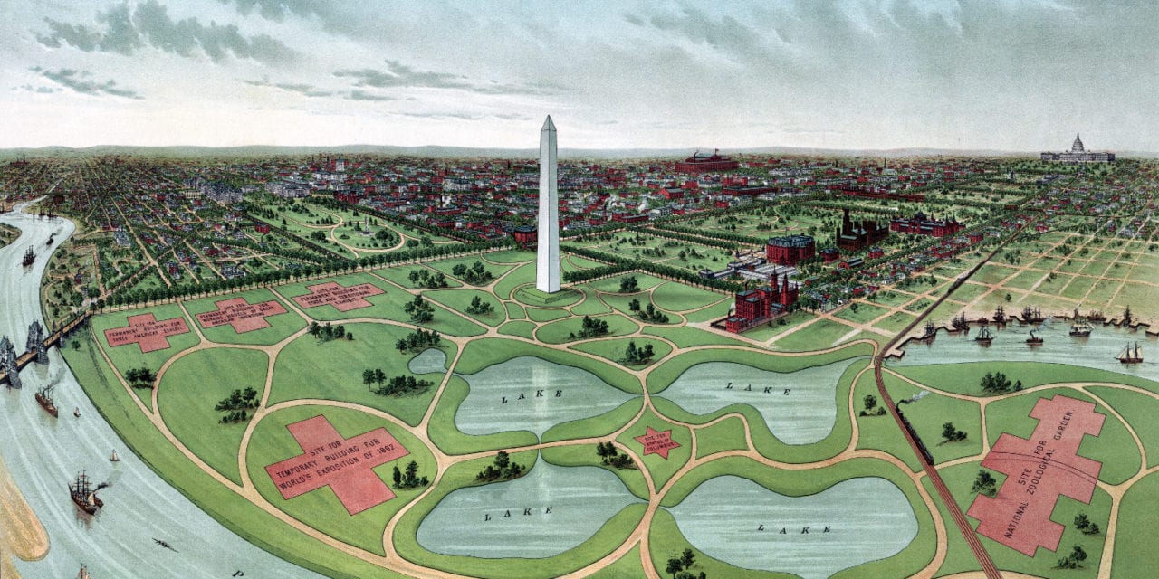 Historic map of Washington D.C.’s proposed World’s Fair of 1892