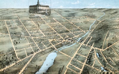 Beautifully restored map of Waukesha, Wisconsin from 1874