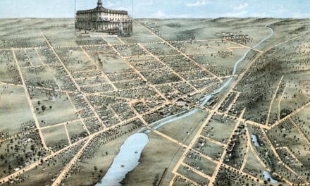 Beautifully restored map of Waukesha, Wisconsin from 1874