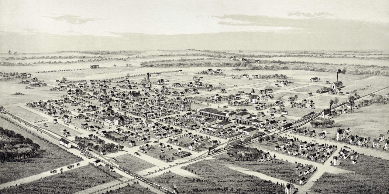 Historic old map of Whitewright, Texas from 1891