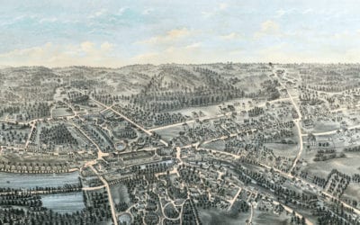 Beautifully detailed map of Whitinsville, Massachusetts from 1879