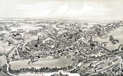 Beautifully detailed map of Blairstown, NJ from 1883