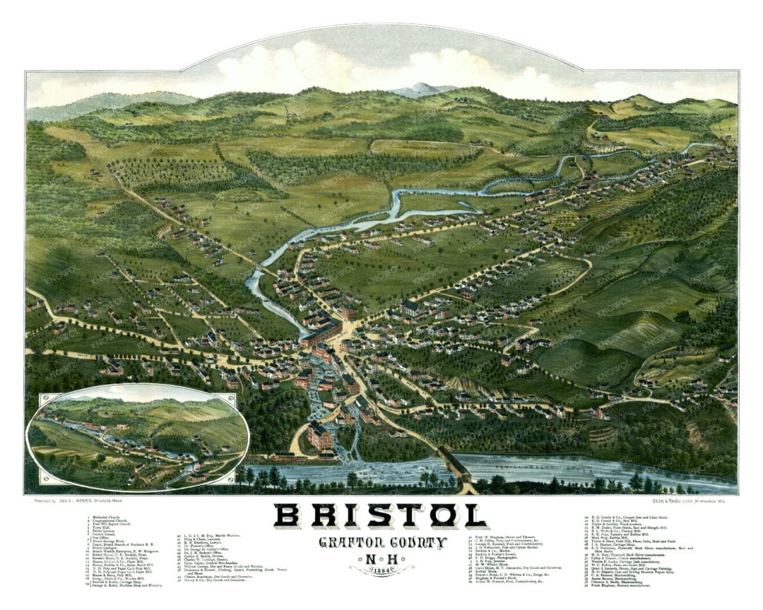 Map Of Bristol Nh