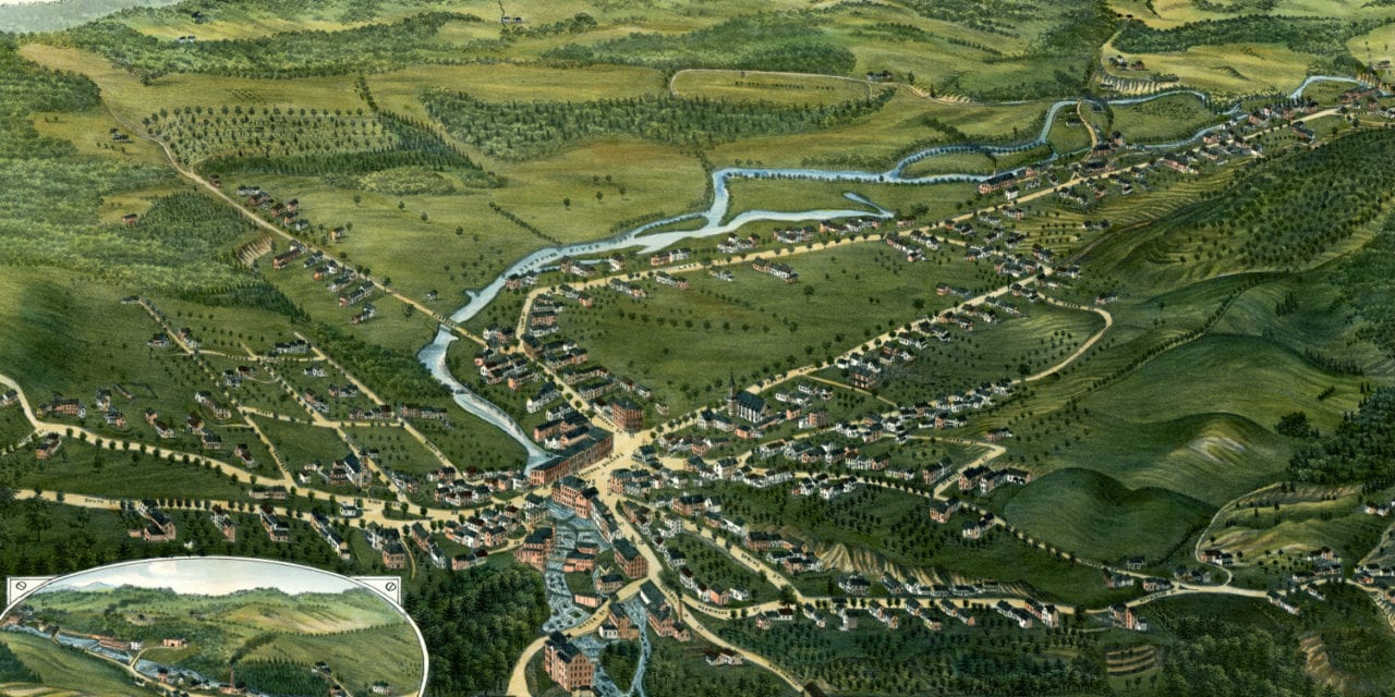 Historic old map of Bristol, New Hampshire from 1884