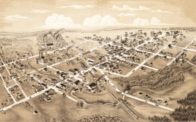 Beautifully detailed map of Clare, Michigan from 1884