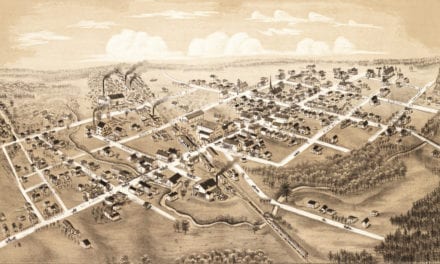 Beautifully detailed map of Clare, Michigan from 1884