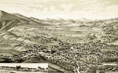 Beautifully detailed map of Colebrook, NH in 1887