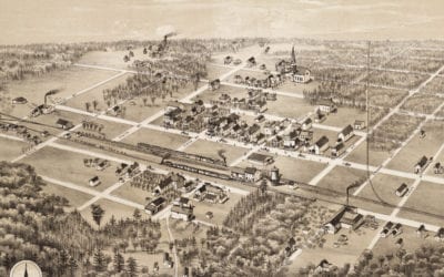 Beautiful old map of Coleman, Michigan from 1884