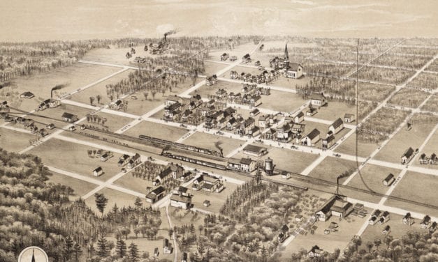 Beautiful old map of Coleman, Michigan from 1884