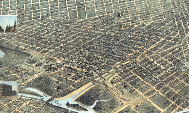 Beautifully restored map of Denver, Colorado from 1882