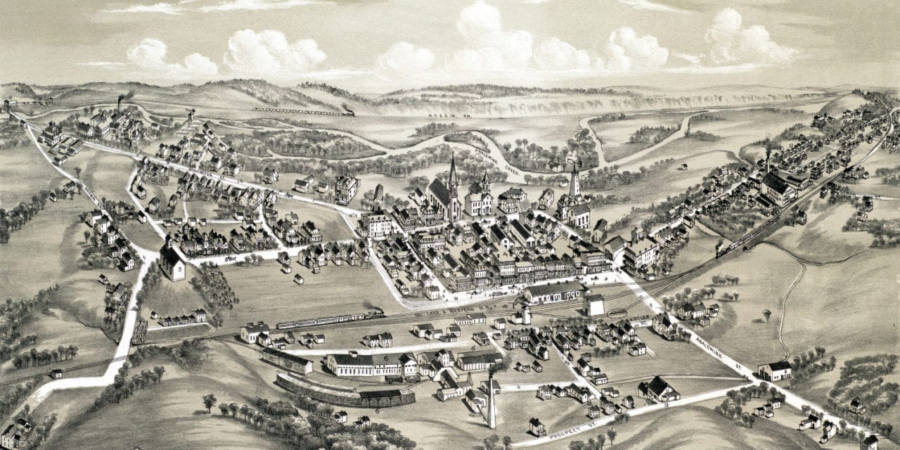 Historic old map of East Stroudsburg, PA from 1884