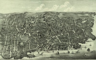Beautifully restored map of Marblehead, MA from 1882