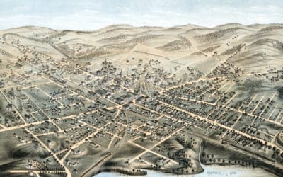 Beautifully restored map of Natick, Massachusetts from 1877