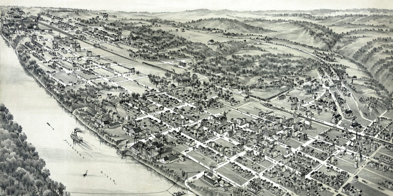 Beautifully detailed map of New Kensington, PA 1896