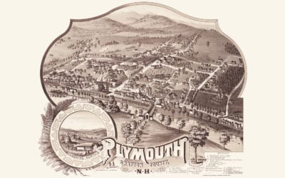 Beautifully detailed map of Plymouth, NH from 1883