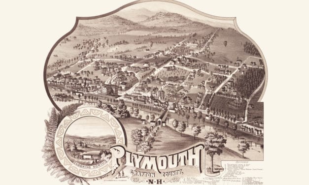 Beautifully detailed map of Plymouth, NH from 1883