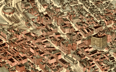 Beautifully restored map of Atlanta, Georgia from 1892