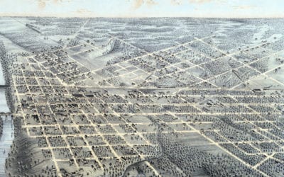 Beautifully detailed map of Dallas, Texas from 1872