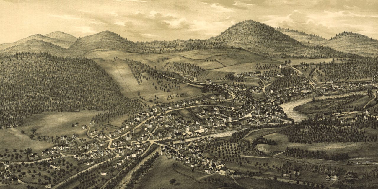 Historic old map of Hinsdale, New Hampshire from 1886