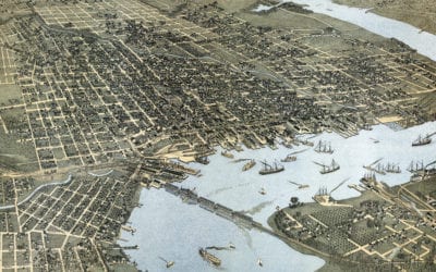 Beautifully restored map of Jacksonville, Florida in 1893