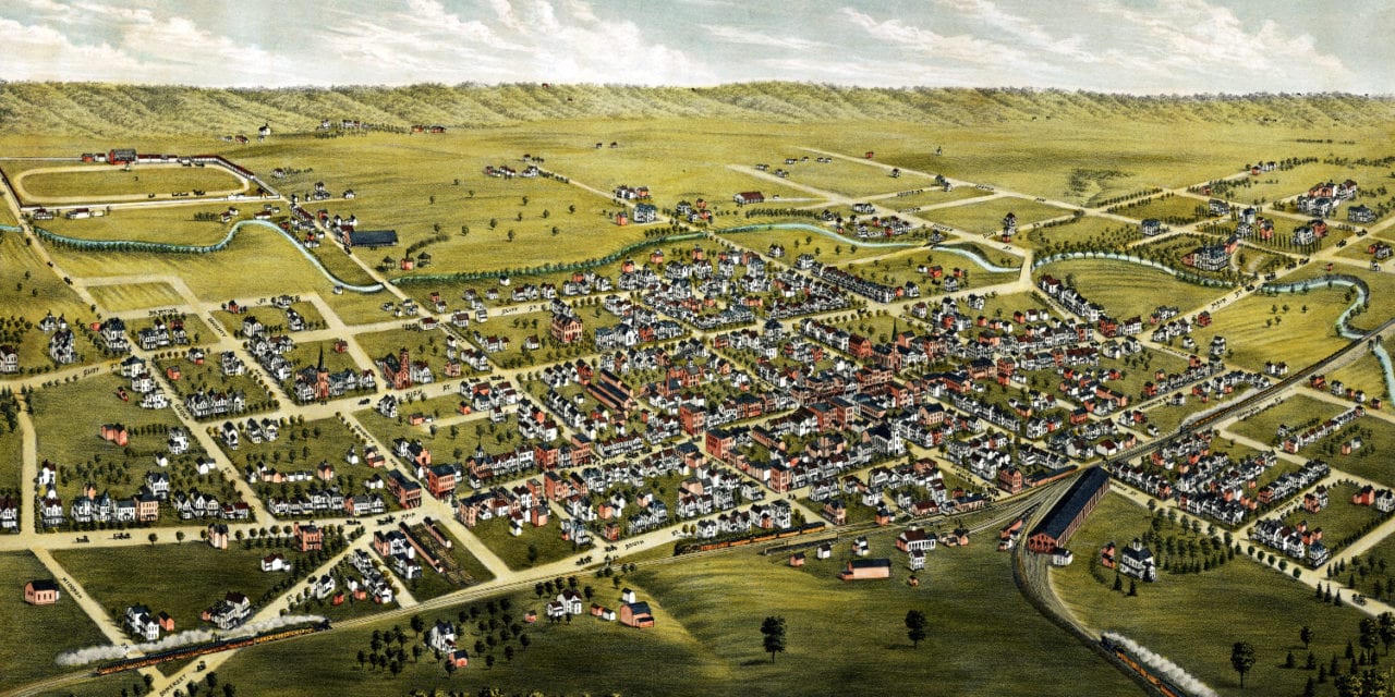 Beautifully restored map of Somerville, New Jersey from 1882