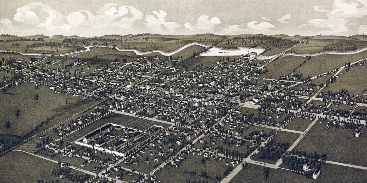 Beautifully restored map of Waupun, Wisconsin in 1885