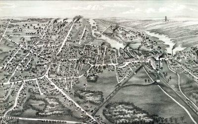 Beautifully restored map of Whitman, MA from 1889