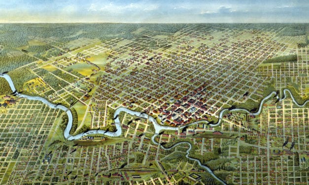 Beautifully detailed map of Houston, Texas from 1891