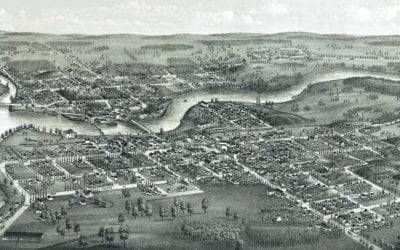 Beautifully restored map of Jefferson, Wisconsin in 1880
