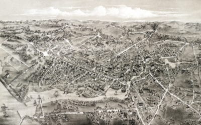 Beautiful vintage map of Milford, Connecticut from 1882