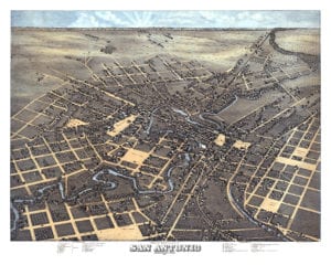 Map of San Antonio Texas from 1873
