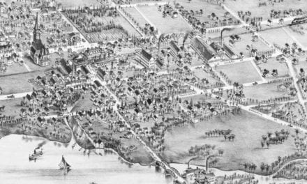 Beautifully restored map of Wallingford, Connecticut in 1881
