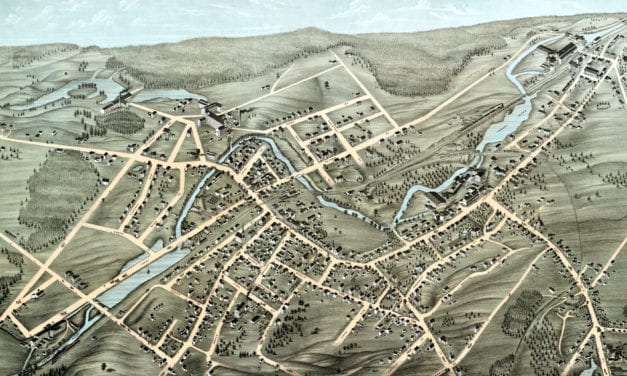Beautifully detailed map of Webster, Mass in 1878