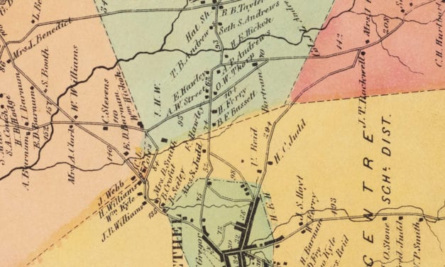 Beautifully restored map of Bethel, Connecticut from 1867