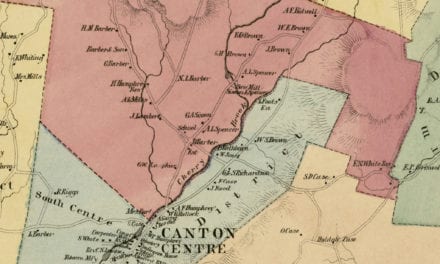 Beautifully restored map of Canton, CT from 1869