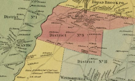 Historic landowners map of East Windsor, Connecticut from 1869