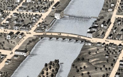 Beautifully restored map of Geneva, Illinois from 1869