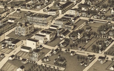 Beautifully restored map of Greenville, Texas from 1886