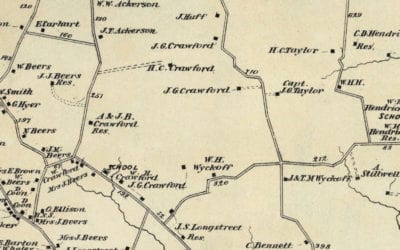 Beautifully restored map of Holmdel, NJ from 1873