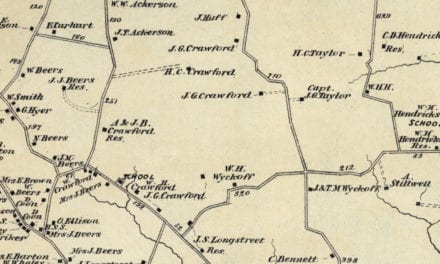 Beautifully restored map of Holmdel, NJ from 1873