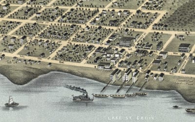 Beautifully restored map of Hudson, Wisconsin from 1870