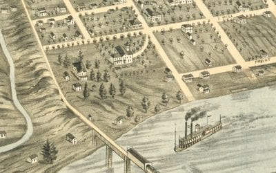 Beautifully restored map of Knoxville, TN from 1871
