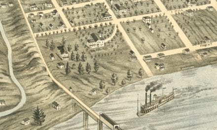 Beautifully restored map of Knoxville, TN from 1871