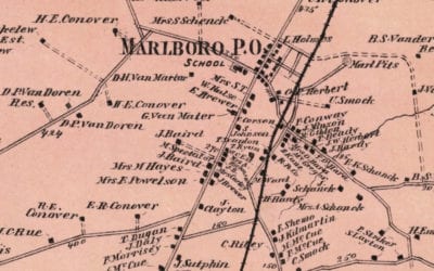 Beautifully restored map of Marlboro, NJ from 1873
