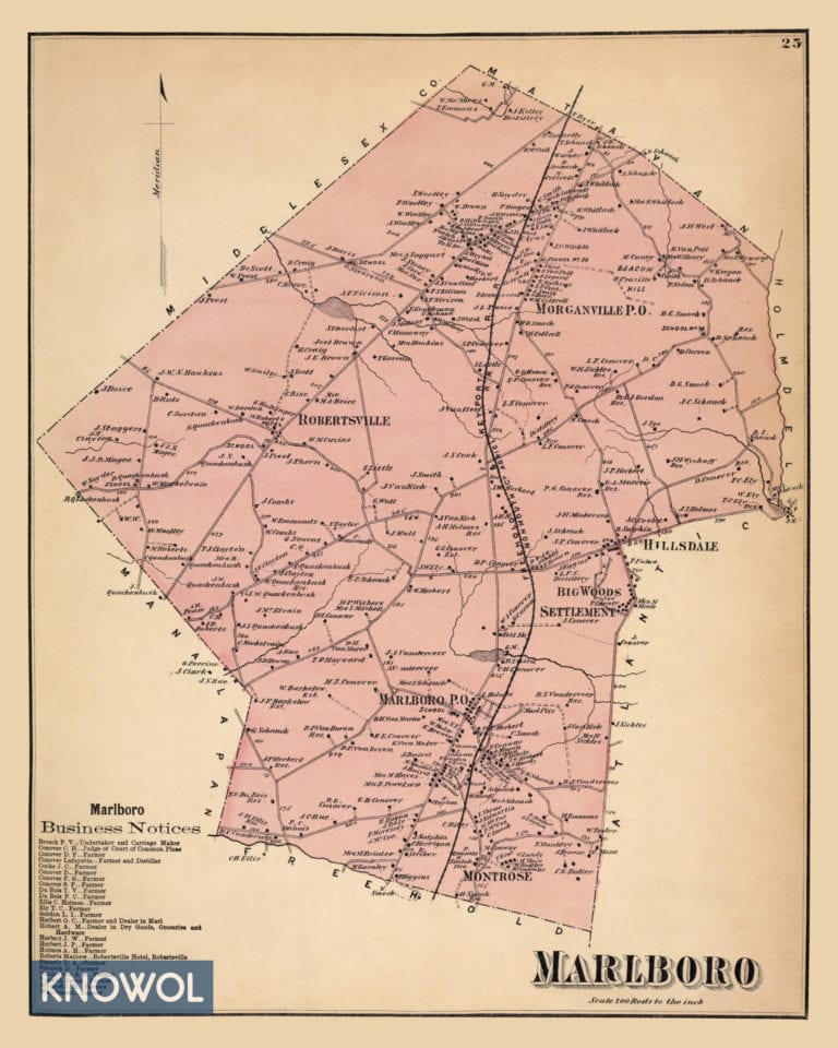 marlboro new jersey map