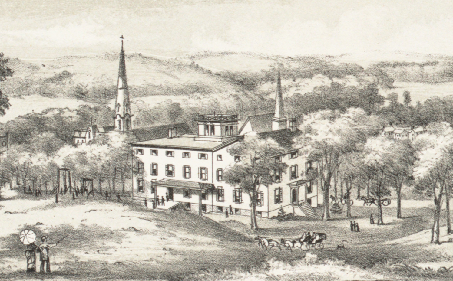 Beautifully restored map of Newton, New Jersey from 1883